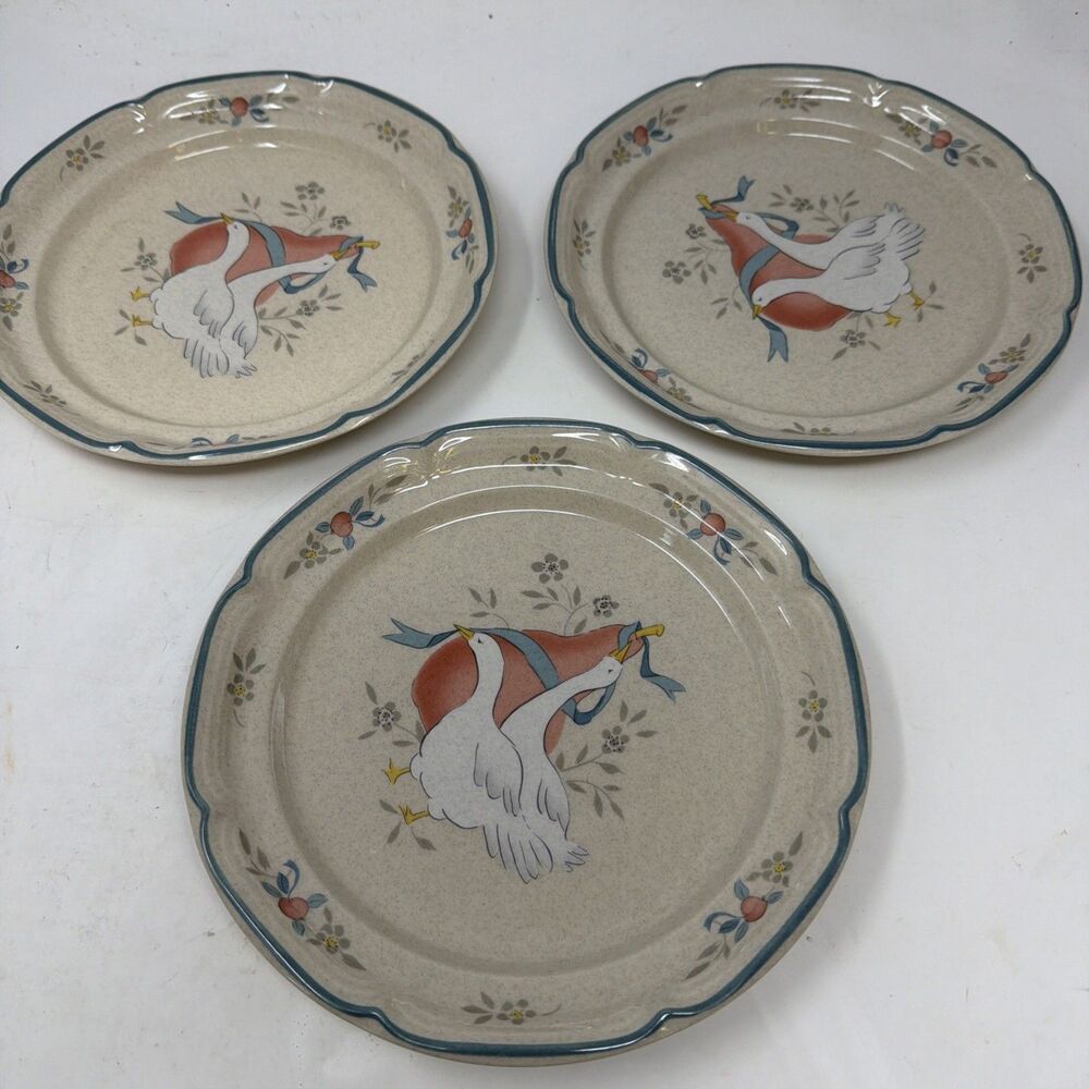 Vintage Marmalade Goose Salad Plates international Tableworks Japan lot of 3